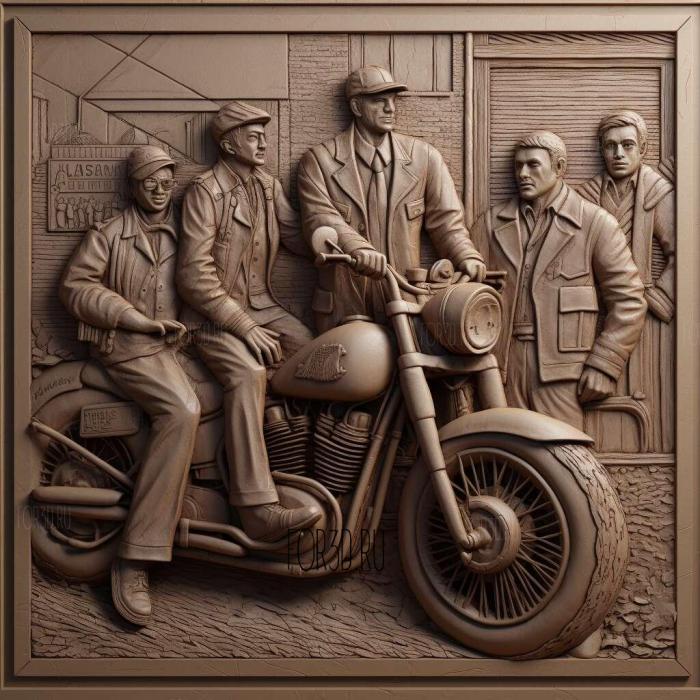 Harley and the Davidsons TV series 1 stl model for CNC